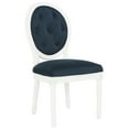 thumbnail image 3 of SAFAVIEH Holloway Tufted Oval Side Chair Set of 2 Navy, 3 of 12