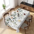thumbnail image 3 of Gray Green Eucalyptus Leaves Table Cloth Waterproof Tablecloths, Farmhouse Botanical Watercolor Tablecloth Dining Table Cover for Kitchen Party Tabletop Outdoor, Rectangle Tablecloth 54x108 Inch, 3 of 9