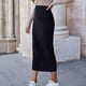 thumbnail image 4 of Falda midi ajustada con tubo, falda ajustada con cintura alta, falda ajustada con cintura alta, falda midi con cintura elástica, de primera línea, 4 of 6