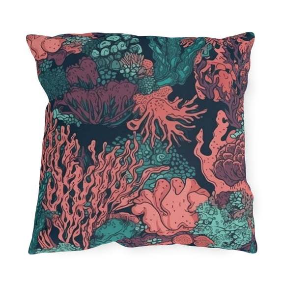 Outdoor Pillow In Coral Pattern