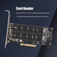 thumbnail image 2 of Tarjeta adaptadora M.2 NVME SSD M Key a PCIE X8 para PC de escritorio, 2 of 9