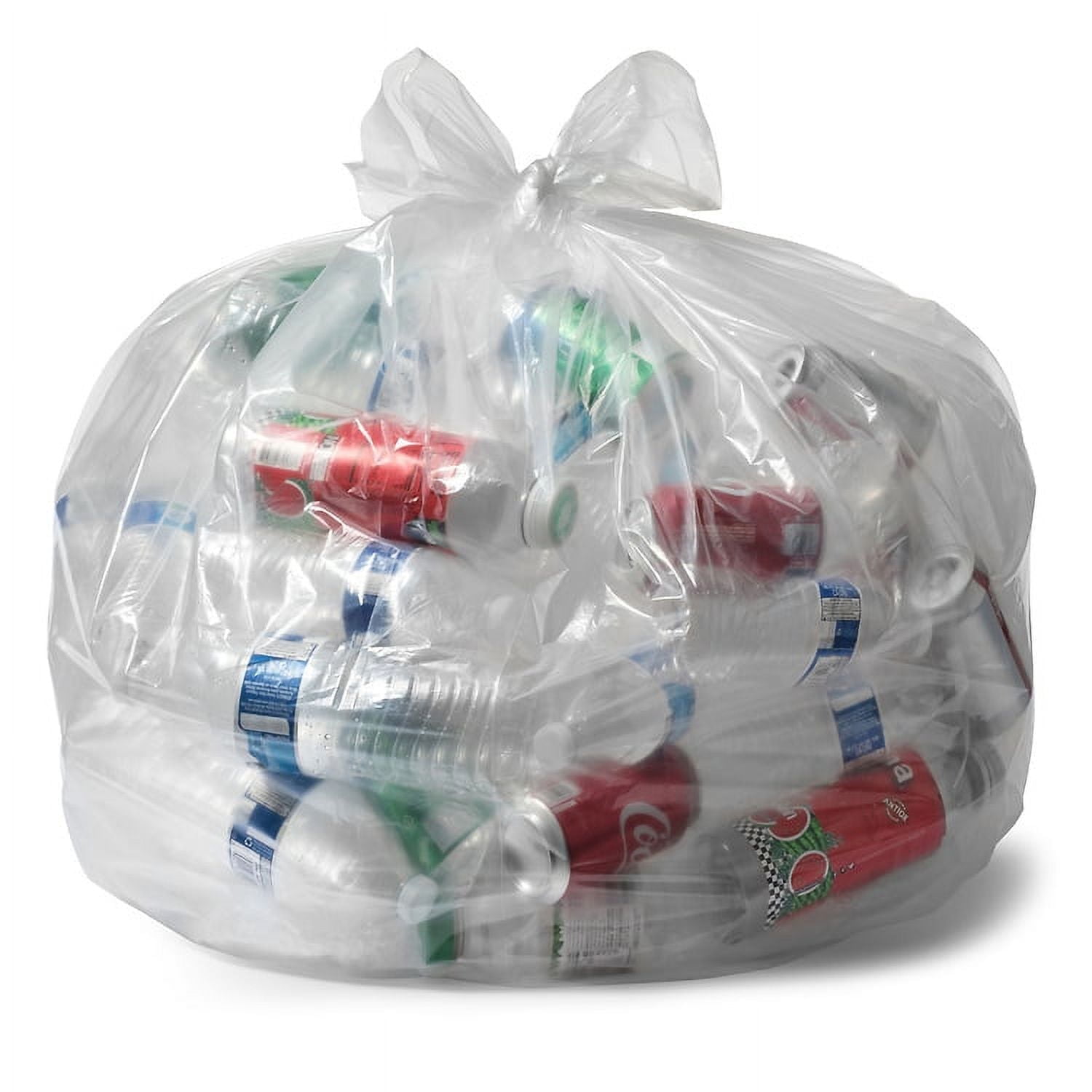 ALUF Plastics 55 Gallon Clear Trash Bags, 50 Count photo 1