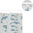 thumbnail image 5 of Coolnut Dolphins Playing Bath Shower Curtain Liners 72"x72", Polyester Waterproof Bath Curtains with Hooks for Bathroom Decoration, 5 of 5