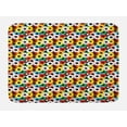 thumbnail image 1 of Retro Bath Mat, Records Vinyl Style Disc Shaped Vivid Rings with Strokes and Splashes Grunge Graphic, Plush Bathroom Decor Mat with Non Slip Backing, 29.5" X 17.5", Multicolor, by Ambesonne, 1 of 2