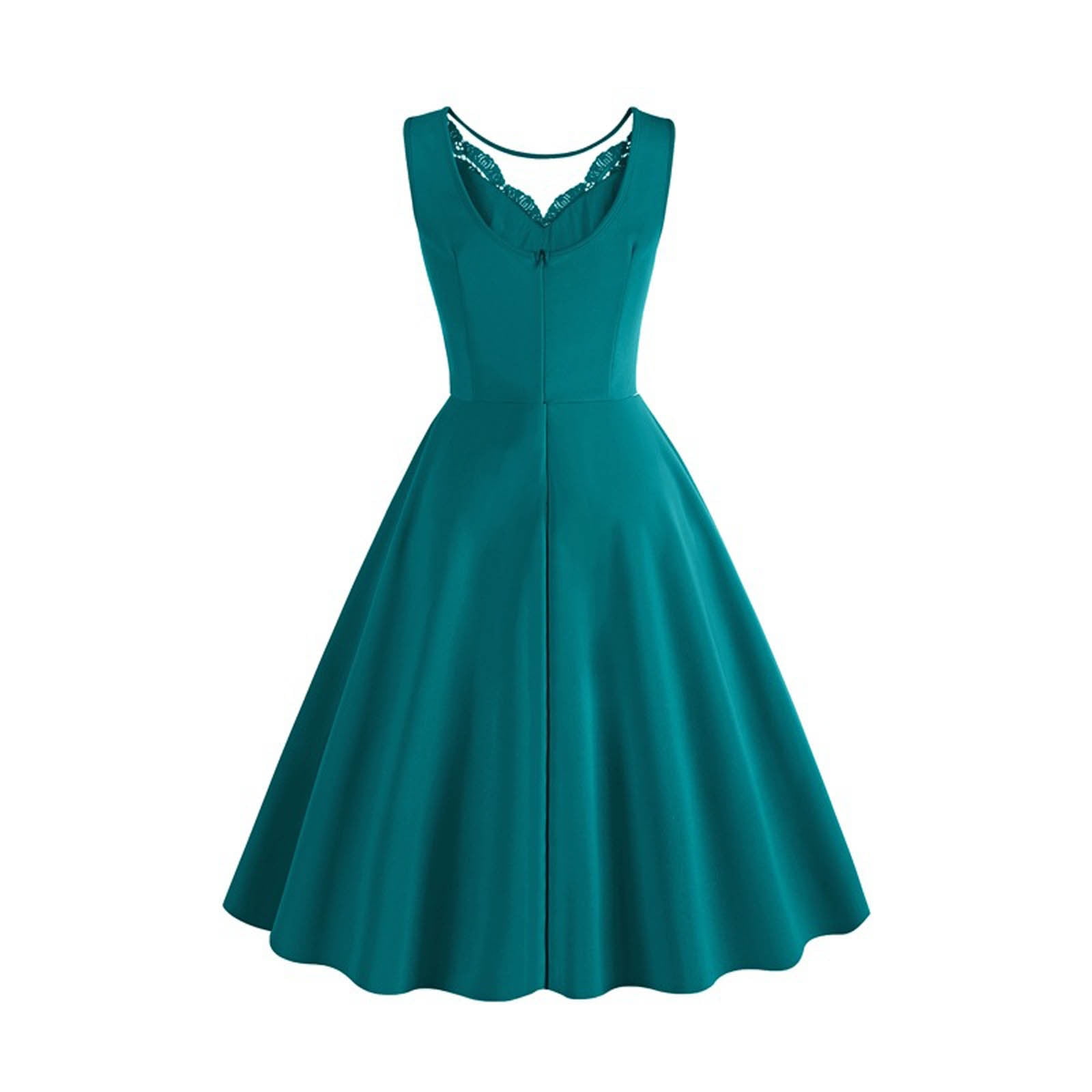 Brglopf Women's Elagant Formal Evening Dress 2023 Summer Prom Wedding Guest Short Bridesmaid Dresses Sleeveless Lace Crewneck Cocktail Party Dresses(Sky Blue,M)