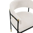 thumbnail image 3 of Manhattan Comfort Fauteuil de Salle à Manger Moderne en Bouclé Lia Crème, 3 of 3