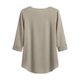 thumbnail image 7 of Ruimatai Women's Casual Lace Embroidered Blouses 3/4 Sleeve V Neck Button Down Linen Tops for Summer Daily Wear, 7 of 7