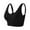 Black, variant on Qingpeng Women's Front Cross Adjustable Side Buckle Wireless Lace Seamless Sports Yoga Push-up Bra