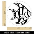 thumbnail image 2 of Freshwater Striped Angelfish Fish Self-Inking Rubber Stamp Ink Stamper - Brown Ink - Mini 1/2 Inch, 2 of 7