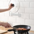 thumbnail image 1 of Xuniizn Hanging Pot Lid Organizer Pot Lid Rack Wall-Mounted Carbon Steel Kitchen Storage Pots Lid Rack Black, 1 of 6