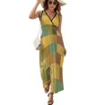 thumbnail image 1 of Vestido Largo Sin Mangas Para Mujer, Geometric Printing Traje Informal Para Cumpleaños, Verano, 1 of 5