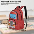 thumbnail image 6 of Jeiento Fire Truck Kids Backpack Set 17 Inch 4-Piece Lunch Bag Pencil Case Water Bottle Holder Lightweight Tear-Resistant Large Capacity for Boys Girls, 6 of 7
