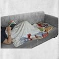 thumbnail image 6 of Mushroom Soft Flannel Fleece Blanket, Bunch of Mushrooms Toadstools Fungi Wildlife in Forest Cartoon Illustration Plants, Cozy Plush for Indoor and Outdoor Use, 70" x 90", Multicolor, by Ambesonne, 6 of 6