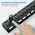 thumbnail image 3 of Usb Hub 3.0 Usb Hub 3.0 Multi Usb Distributor with Power Adapter 7-Port Multi Expander Usb Power Adapter, 3 of 7