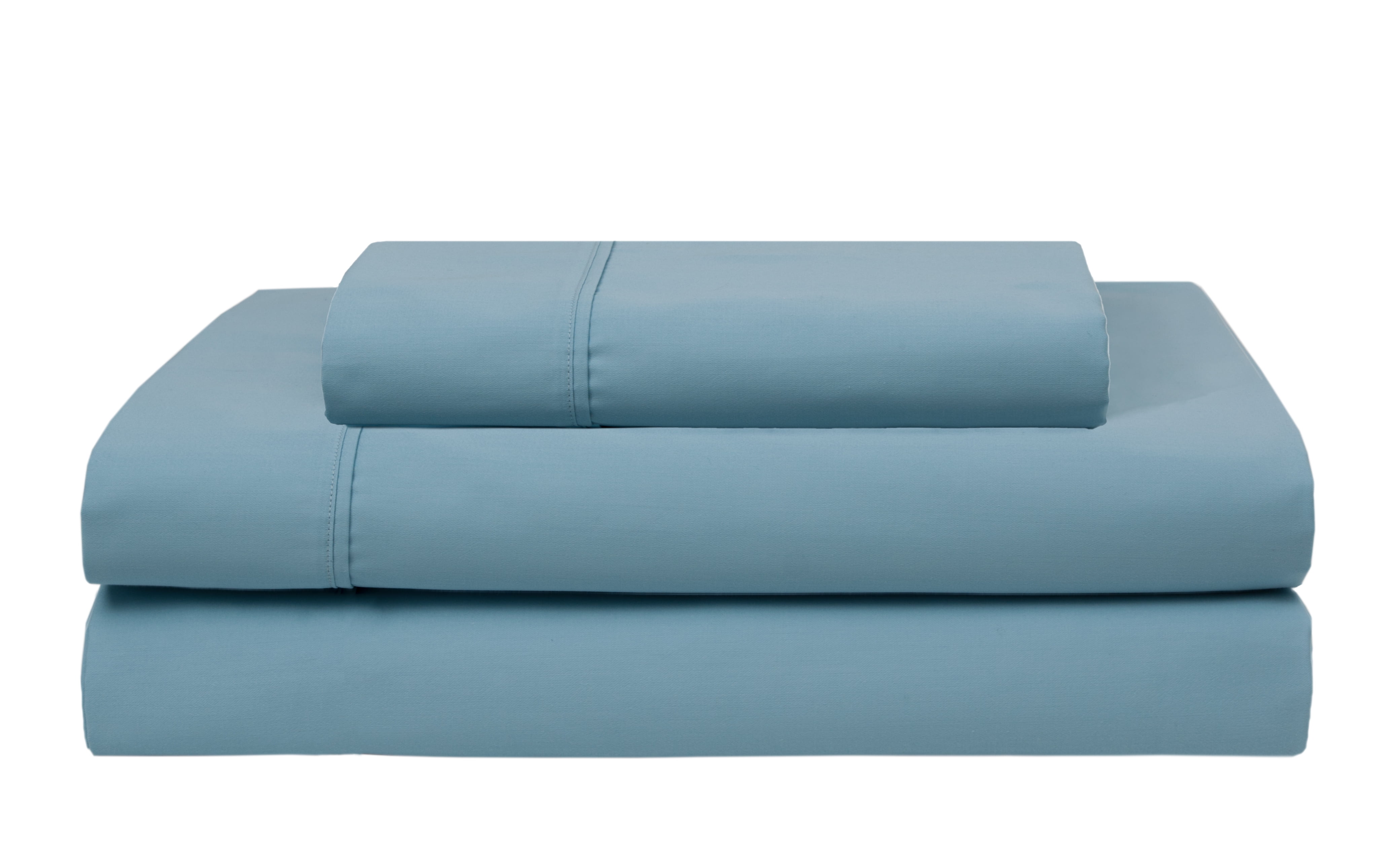 420 Thread Count 100 Cotton Wrinklefree Sheet Set, Twin, Iced Aqua