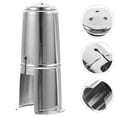 thumbnail image 4 of BRIGHTFUFU Bb Clarinete Tapa de boquilla niquelada Tapa del instrumento Repuestos Tapa protectora de metal CC01 (Plata), 4 of 8
