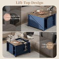 thumbnail image 2 of Waleaf Wooden Convertible Coffee Table, Lift Top Coffee Table with Large Hidden Storage Shelf for Living Room, 2 of 7