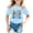 Light Blue, variant on AJIWYH School Shirts for Girls,Children Fashion Casual Print Round Neck Loose Short Sleeve T Shirt Top,Kids Clothes for 6-7 Years,Black