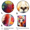thumbnail image 3 of Designart "Pop Art Alpaca Wool Elegance I" Animals Framed Wall Art - Traditional Pink Alpaca Entryway Framed Wall Art, 3 of 6