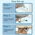 thumbnail image 5 of Cat Bed for Window Sill Cat Window Perch with Bolster and Removable Washable Cover Window Hammock with Sturdy Wood Frame for Large Cats Pet Beds for Indoor Cats by Gray, 5 of 7