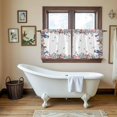 thumbnail image 4 of Spring Floral Tier Curtains 36 Inch Length, Watercolor Flower Butterflies Birds Plant Cafe Short Curtains for Bathroom Over Sink, Small Kitchen Curtain Light Filtering Drapes 2 Panels 27.5"Wx36"L, 4 of 8