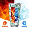 thumbnail image 4 of Llama and Cactus Tumbler 20oz Animal Stainless Steel Vacuum Insulated Tumblers with Lid and Straw Green Travel Coffee Mug Tea Wine Cups Water Bottle Gifts for Women Llama Lovers, 4 of 6