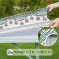 thumbnail image 6 of Boho chic style tablecloth with fitted edges, suitable for square dining tables and outdoor settings, 6 of 6