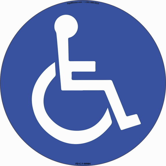 Coronavirus Handicapped Sign Arrow Non-Slip Floor Graphic | 12 Pack of Vinyl Decal | Protect Your Business, Work Place & Customers | Made in The USA
