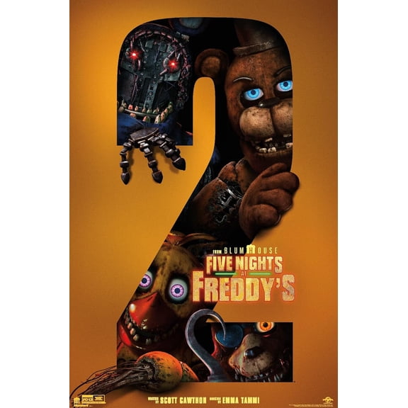 Five Nights at Freddy's Movie 2 (2025) - Group One Sheet Wall Poster, 34L" x 22.4W", Unframed Version