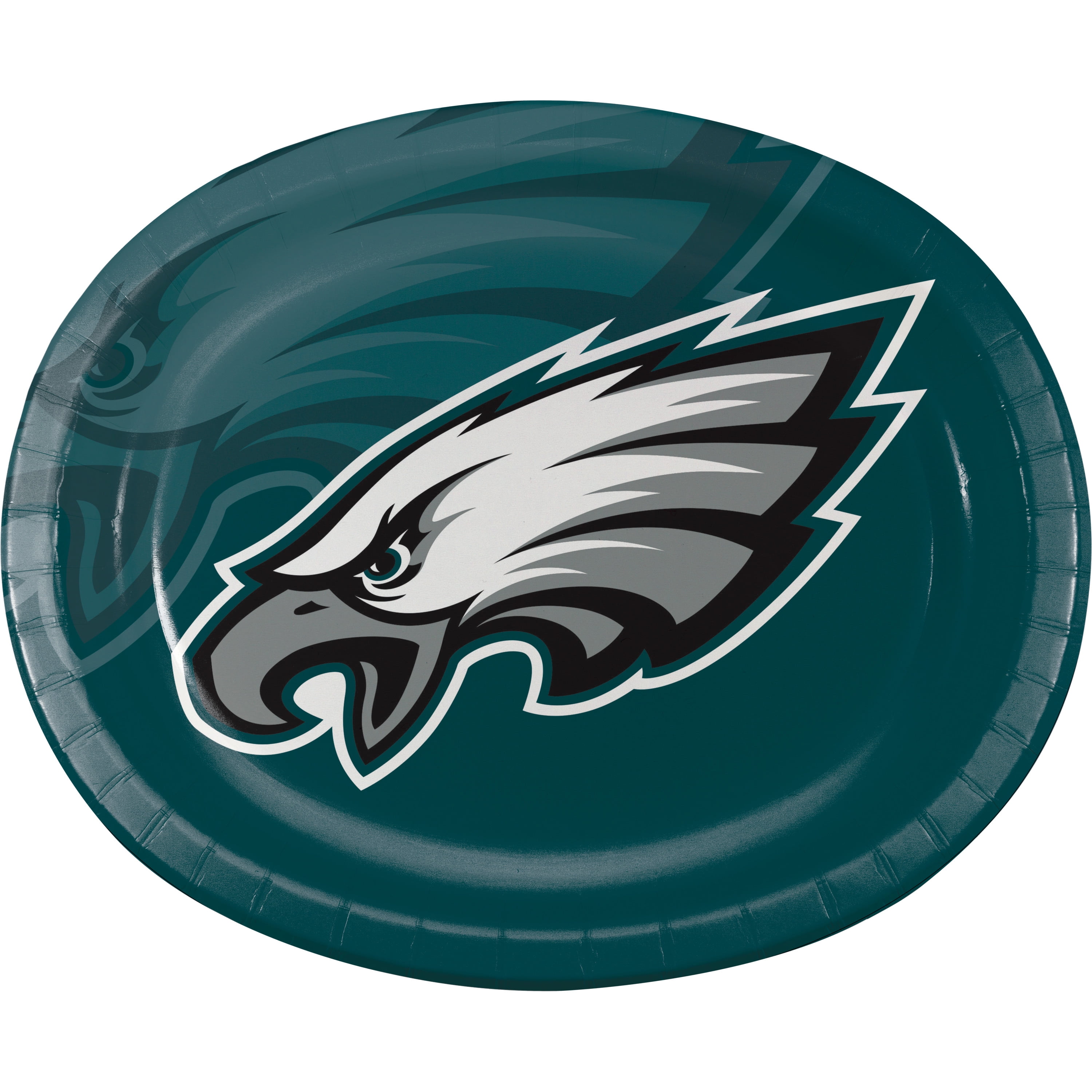 Philadelphia Eagles Oval Paper Plates 24 Count for 24 Guests