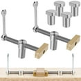 thumbnail image 3 of Evjurcn 2Pcs Bench Clamps 3/4inch Sturdy Woodworking Clamps Stainless Steel Workbench CNC Precision Machining Bench Clip with 2 Ratchet Wrench for Woodworking Carpenter, 3 of 11