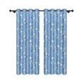 thumbnail image 4 of Aofoto Stars Starry Sky Blackout Curtains for Bedroom Living Room, Thermal Insulated Curtain,2 Panels,Blue, 42x84 inches, 4 of 5