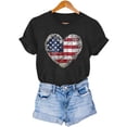 thumbnail image 4 of Vetsdori Short Sleeve T Shirts for Women USA Years Anniversary Summer Pullover Patriotic Fourth of July,Graphic Red White and Blue Casual Fashion Womens Blouses Independence Day, 4 of 7