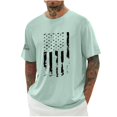 thumbnail image 4 of Birdeem Chemises pour Hommes Hommes Imprimé Col Rond Décontracté Mode Manches Courtes Blouses Col Rond Chemises, 4 of 9