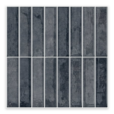 5 Pack Rock Gray Peel and Stick Tiles 12x12 Inch Industrial 3D Self Adhesive Backsplash Waterproof Heat Resistant Wall Tile for Modern Kitchen Basement Office Laundry Room (5 Sq Ft)