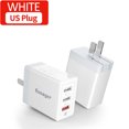 thumbnail image 4 of Essager Fast Charger Teléfono móvil Tableta Viaje Adaptador de carga de pared Retardante de llama, Blanco, Enchufe de EE. UU. Inevent EL5292-03, 4 of 7
