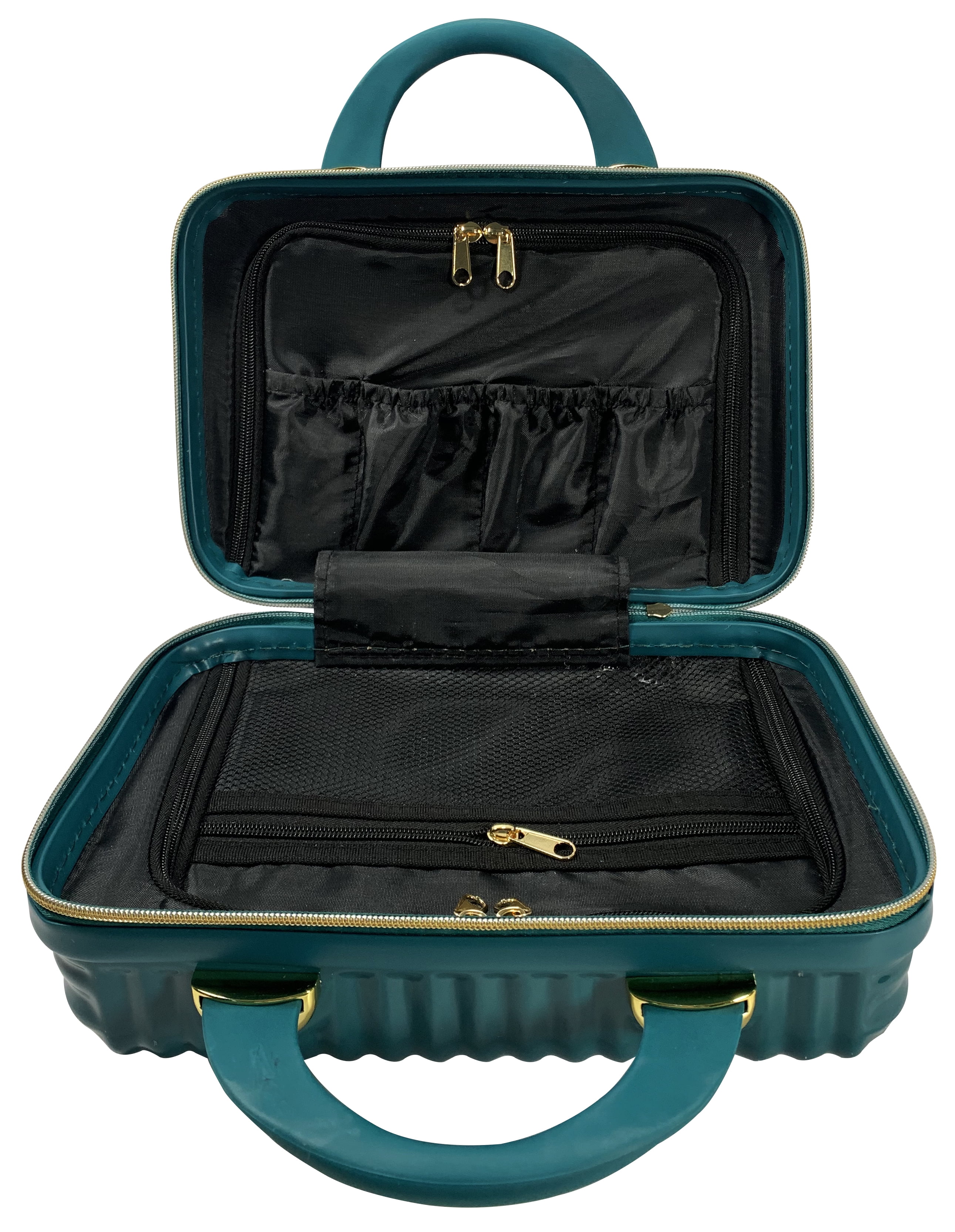 Hard Shell Cosmetic Travel Case, Teal