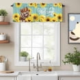 thumbnail image 2 of Funny Tiger Sunflower Valance Curtain for Windows Cartoon Summer Animal Floral Rod Pocket Curtain Valances Short Window Treatments Panels for Kitchen Bathroom Laundry Room Basement 60 x 18 Inch, 2 of 9