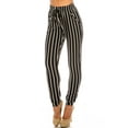 thumbnail image 2 of World of Leggings Buttery Soft Vertical Black Pinstripe Joggers - Medium, 2 of 2