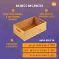 thumbnail image 6 of YBM Home Bamboo Storage Boxes without Handle, Organization Storage for Kitchen, Living Room, Bathroom, Office, Small, 6 of 6