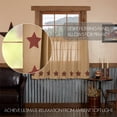 thumbnail image 5 of VHC Brands Burlap Natural with Burgundy Stars Primitive 36"x36" Tier Pair Tan Rod Pocket Stenciled Cotton Kitchen Window Curtains, 5 of 5