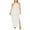 White, variant on Gupgi Women Ruffles Strapless Dress Layered Sheer Split Long Dress Mesh Ruched Bodycon Dresses