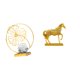 thumbnail image 1 of Estatua de hoja, figura de caballo, escultura de resina, adornos modernos con base de hierro estable, adecuada para regalar, decoración del hogar, ofi, 1 of 8