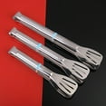 thumbnail image 2 of Stainless Steel Non-slip Tongs  For Food  Barbecue Bread Buffet Cooking Clip New, 2 of 8