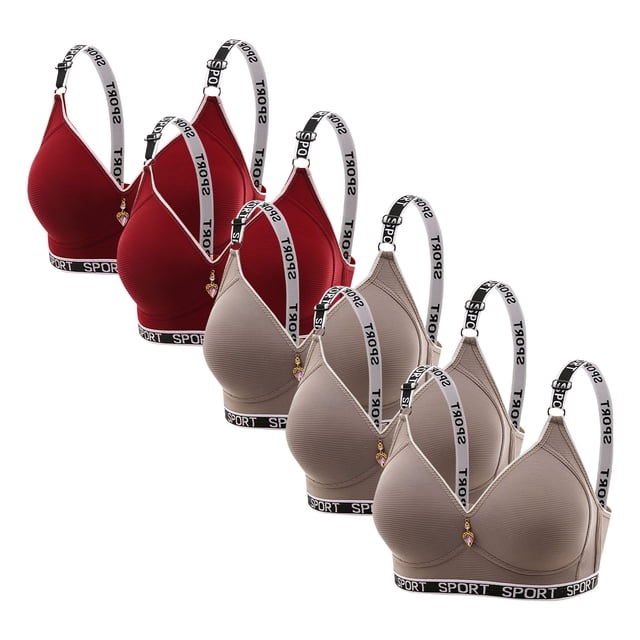 5 piezas de ropa interior de maternidad para dormir de color sólido para mujer, sin ropa interior, sujetador de uso diario para mujer, sujetador de nailon para mujer