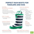 thumbnail image 2 of Oaki Kids Waterproof Rubber Rain Boots with Easy-On Handles, 2 of 3