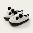 thumbnail image 2 of WZEIIOT Toddler Girls Slippers Cartoon Bear Panda Design Winter Velvet Warm House Shoes Unisex Cozy Cute Anti Fuzzy Slippers Us Size:12, 2 of 4