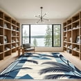 thumbnail image 2 of ODIKA 8'x10' Machine Washable Non-Slip Area Rug, Geometric Black High Traffic Rug, Blue, 1043897, 2 of 7