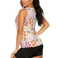 thumbnail image 3 of Uemuo Colorful Floral Pattern Workout Tank Tops for Women Breathable Moisture-wicking tank top Sleeveless Running Loose Fit Yoga Tops Active Shirts Sports Gym Exercise, 3 of 9