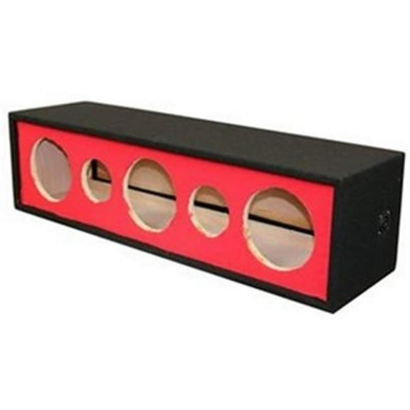 12 in. 3 Horns 2 Tweeters Side Speaker Enclosure, Red